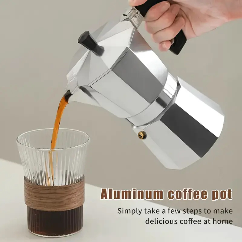 Coffee Vending Equipment - Moka Pot Aluminium Klasik 50-300ML Pembuat