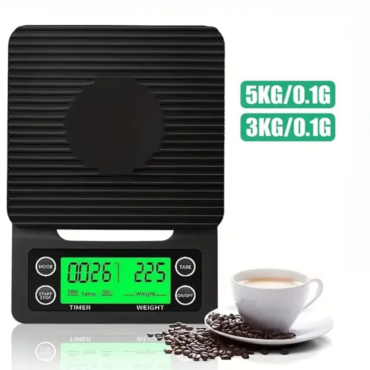 Scale Drip Timer - Timbangan Kopi Digital 3kg 0.1g 5kg