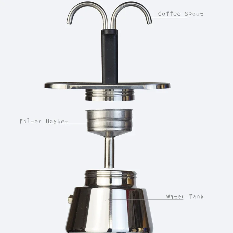 Mini Moka Pot tabung ganda 200 - Coffee Vending Equipment ulasan dan harga
