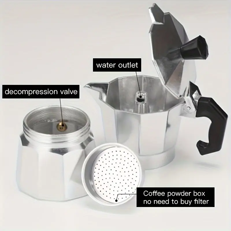 Moka Pot Aluminium Klasik 50-3 - Coffee Vending Equipment ulasan dan harga