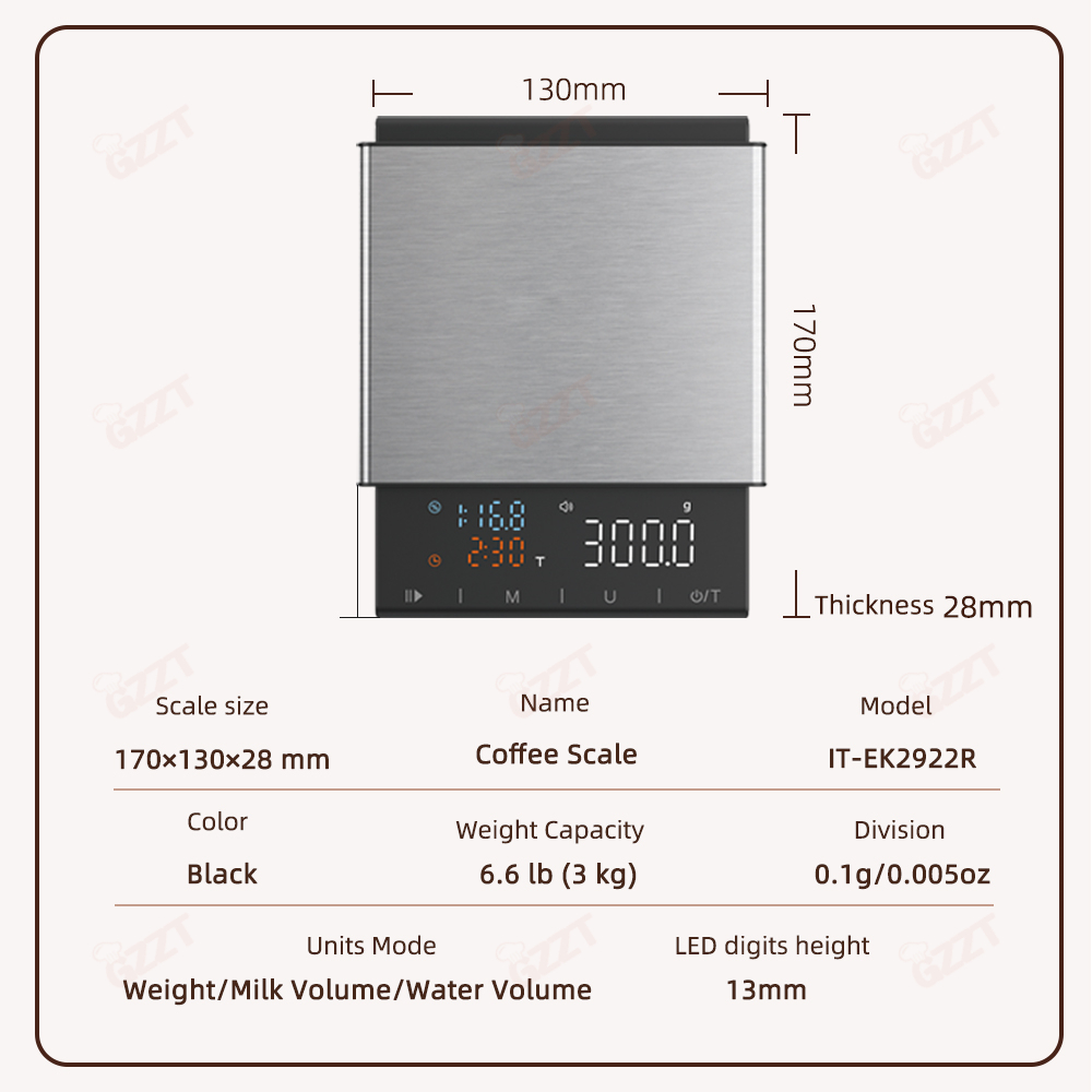 GZZT 22R Timbangan Kopi Dapur  - Scale Drip Timer ulasan dan harga