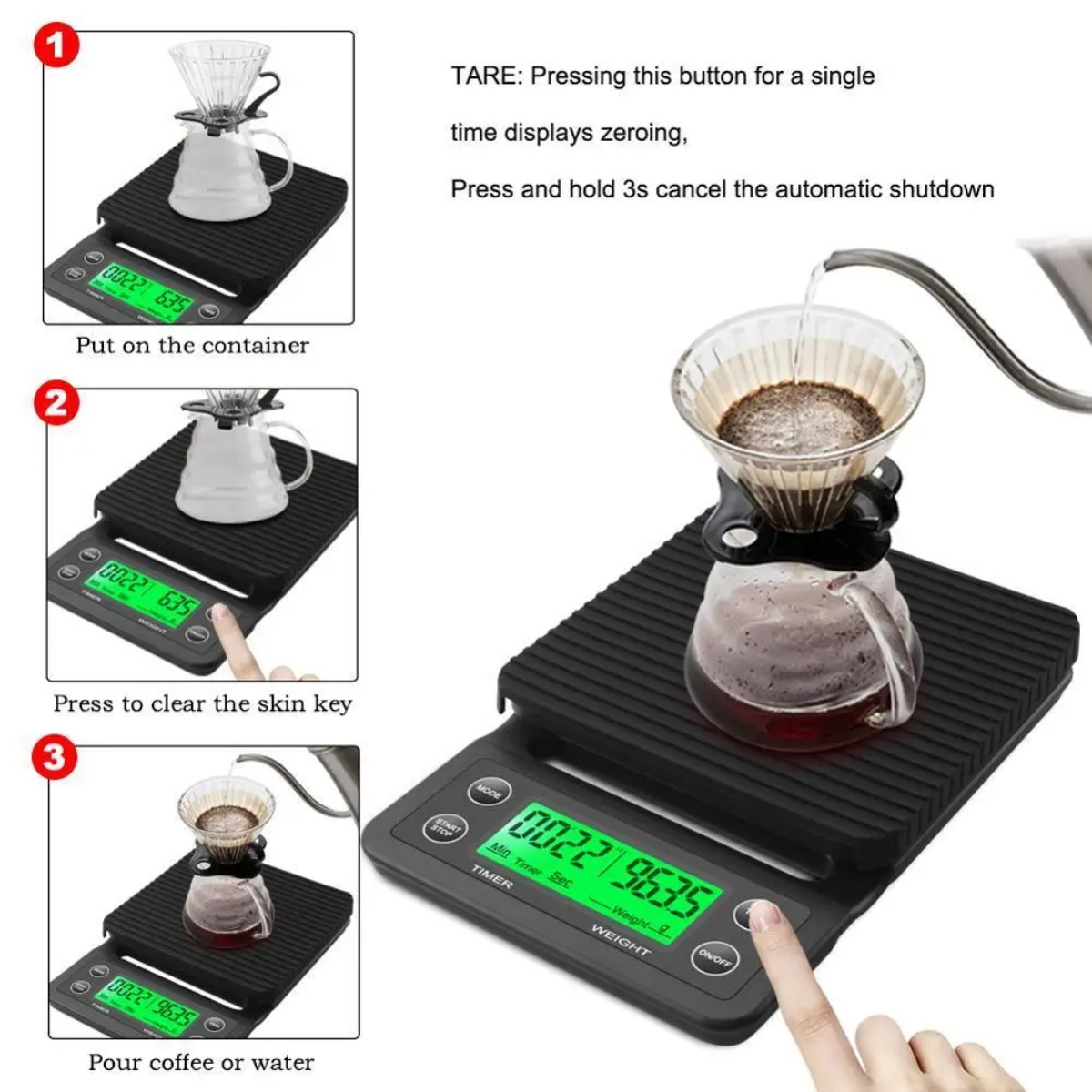 Timbangan Kopi Digital 3kg 0.1 - Scale Drip Timer ulasan dan harga